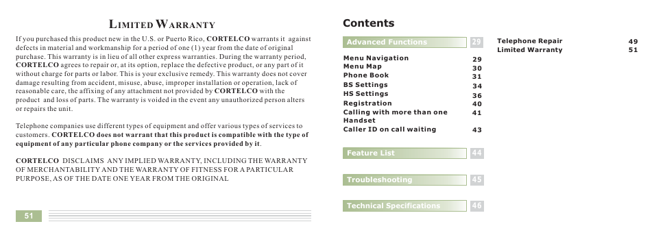 Cortelco Dect 6 Cordless Telephone 8015 User Manual | Page 3 / 55