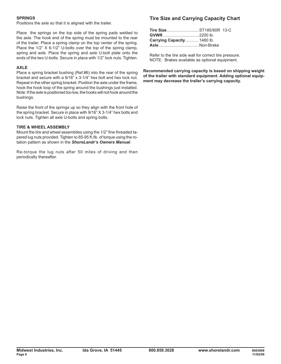 ShoreLand'r SLV22L V.1 User Manual | Page 8 / 10