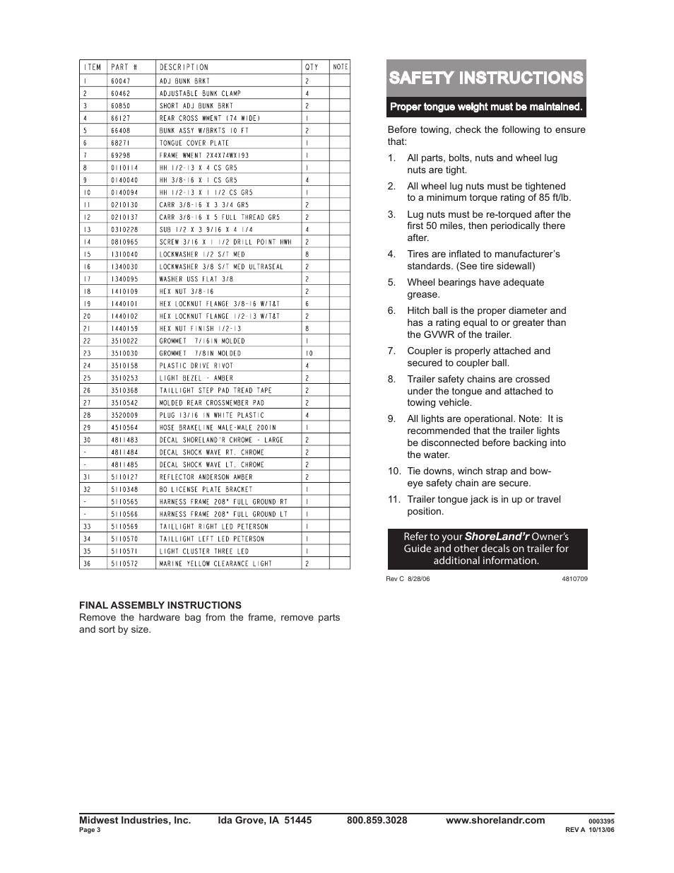 Safety instructions | ShoreLand'r SLV2313BL V.1 User Manual | Page 3 / 12