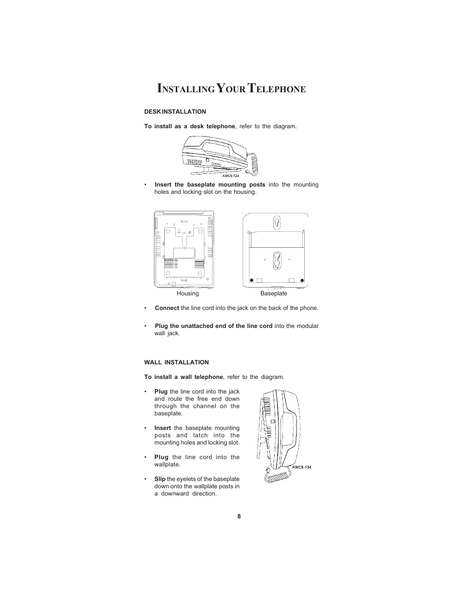 Nstalling, Elephone | Cortelco CENTURION EXTENDED BASIC TELEPHONE User Manual | Page 10 / 16