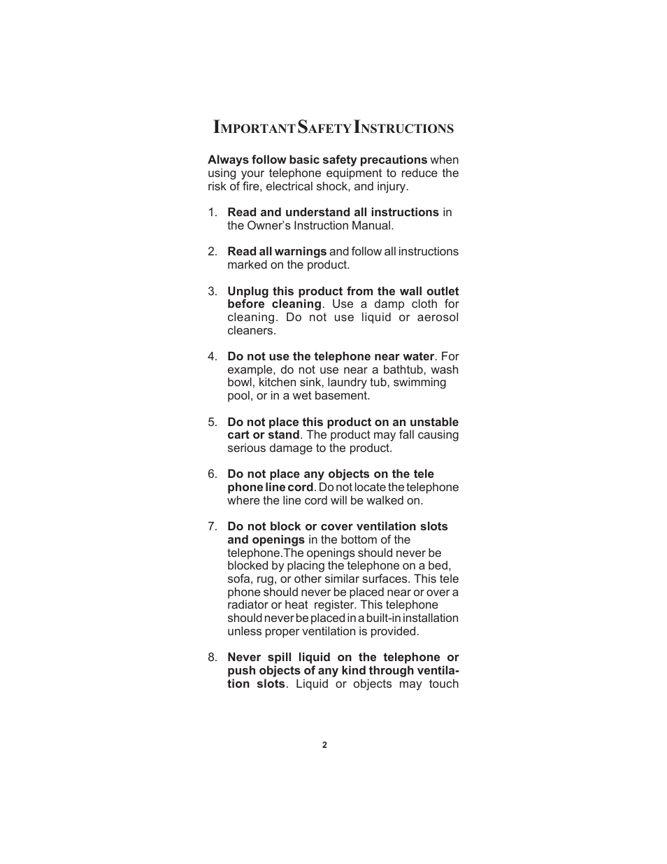 Cortelco CENTURION EXTENDED BASIC TELEPHONE User Manual | Page 4 / 16