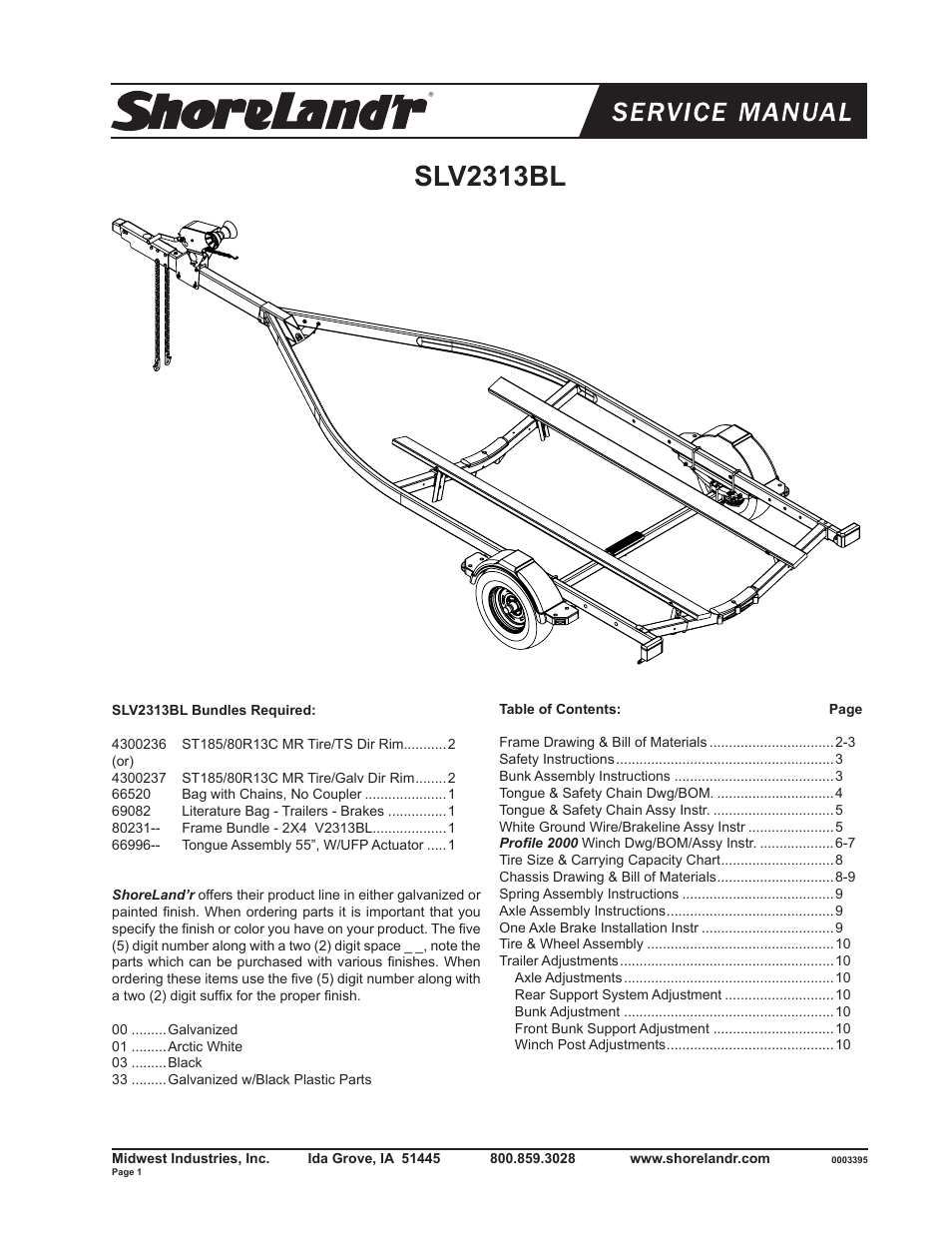 ShoreLand'r SLV2313BL V.2 User Manual | 10 pages