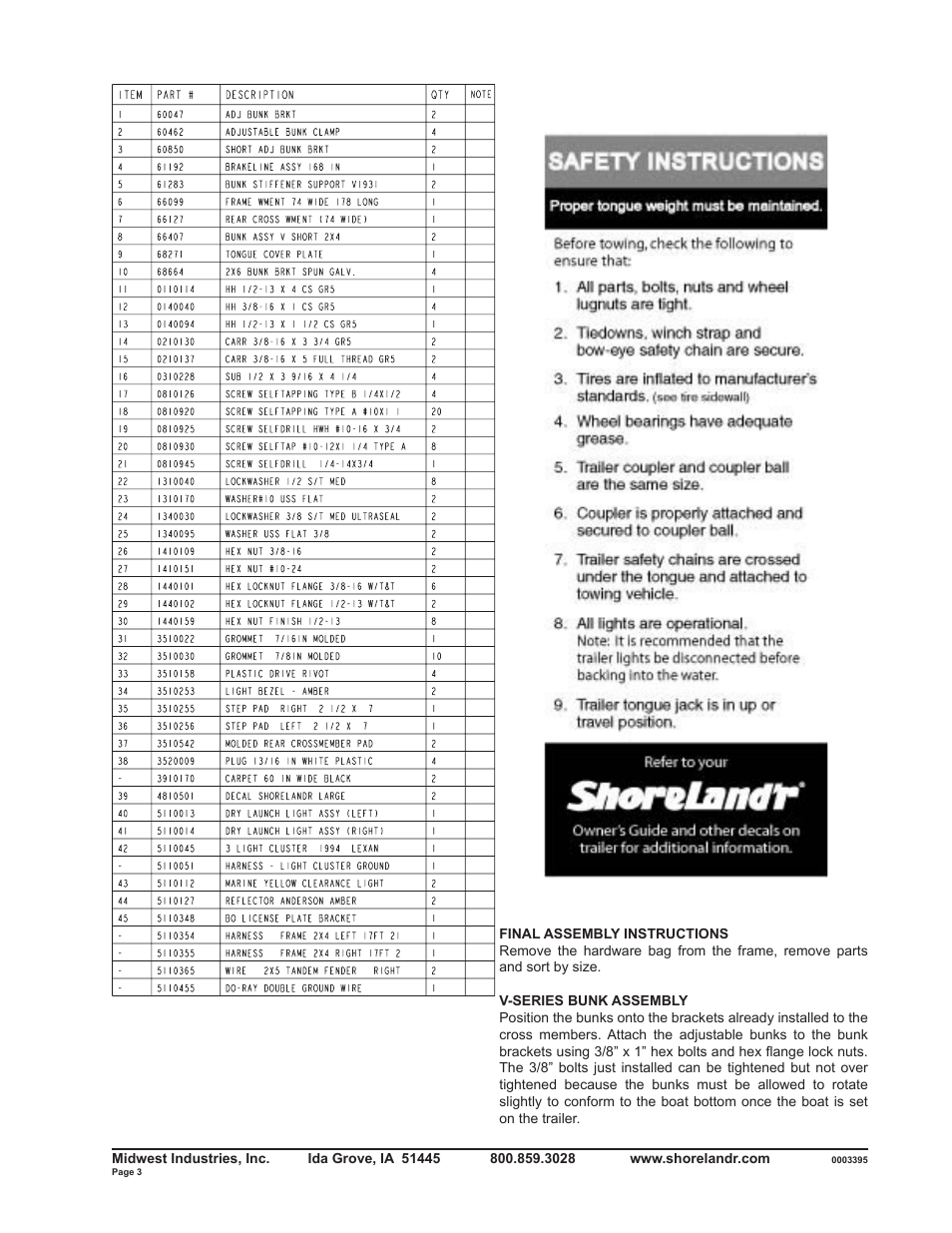 ShoreLand'r SLV2313BL V.2 User Manual | Page 3 / 10