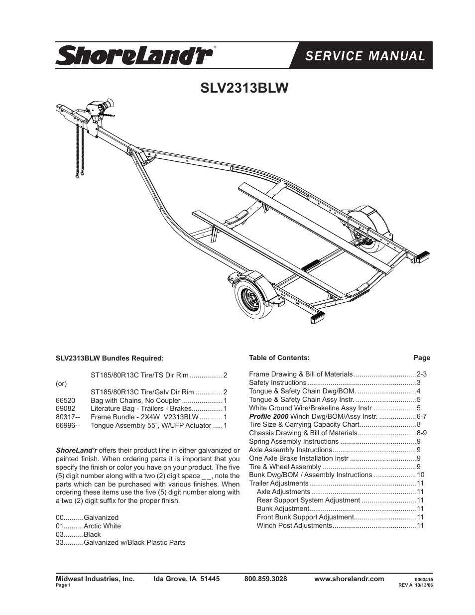 ShoreLand'r SLV2313BLW V.1 User Manual | 12 pages