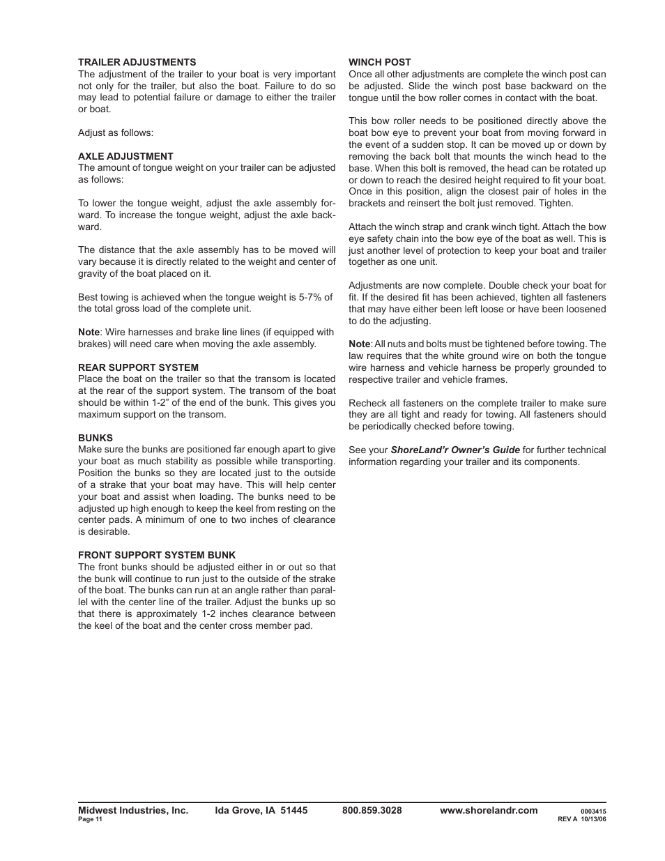 ShoreLand'r SLV2313BLW V.1 User Manual | Page 11 / 12