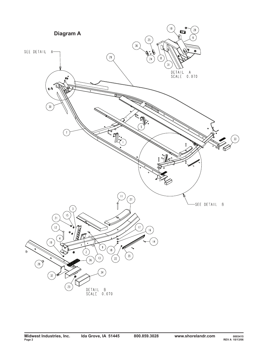 Diagram a | ShoreLand'r SLV2313BLW V.1 User Manual | Page 2 / 12