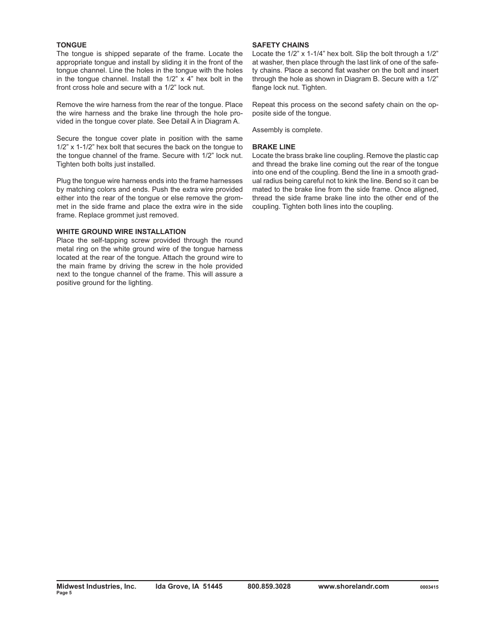 ShoreLand'r SLV2313BLW V.2 User Manual | Page 5 / 10