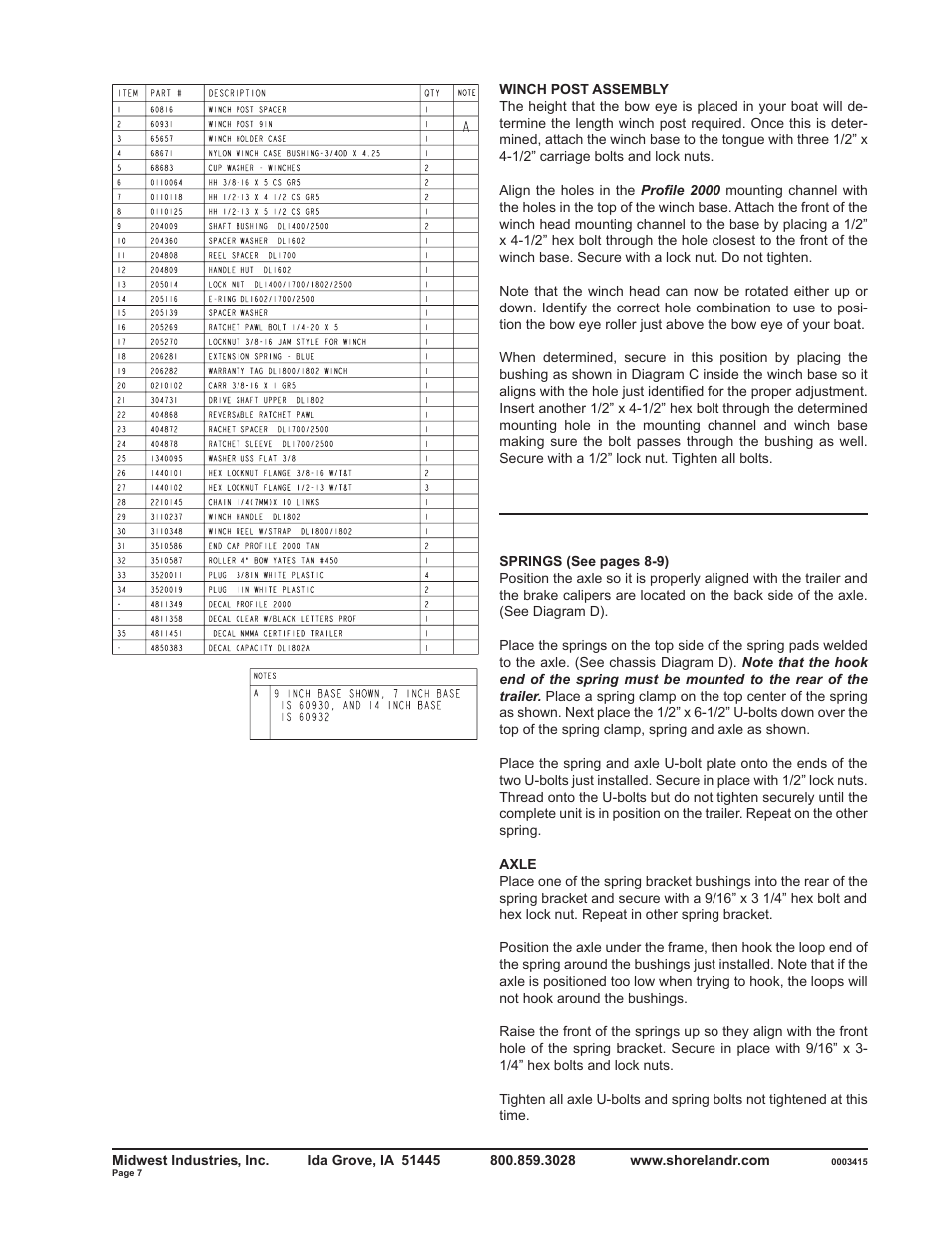 ShoreLand'r SLV2313BLW V.2 User Manual | Page 7 / 10