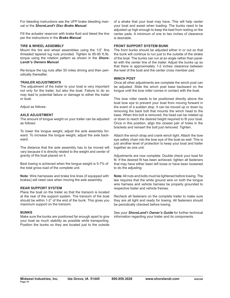 ShoreLand'r SLV2313BS V.2 User Manual | Page 10 / 10