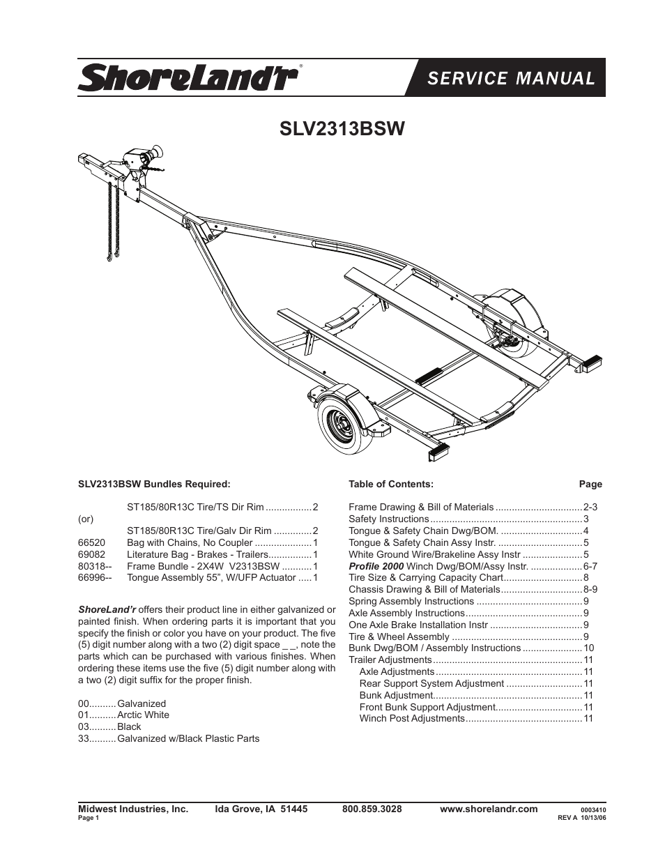 ShoreLand'r SLV2313BSW V.1 User Manual | 12 pages