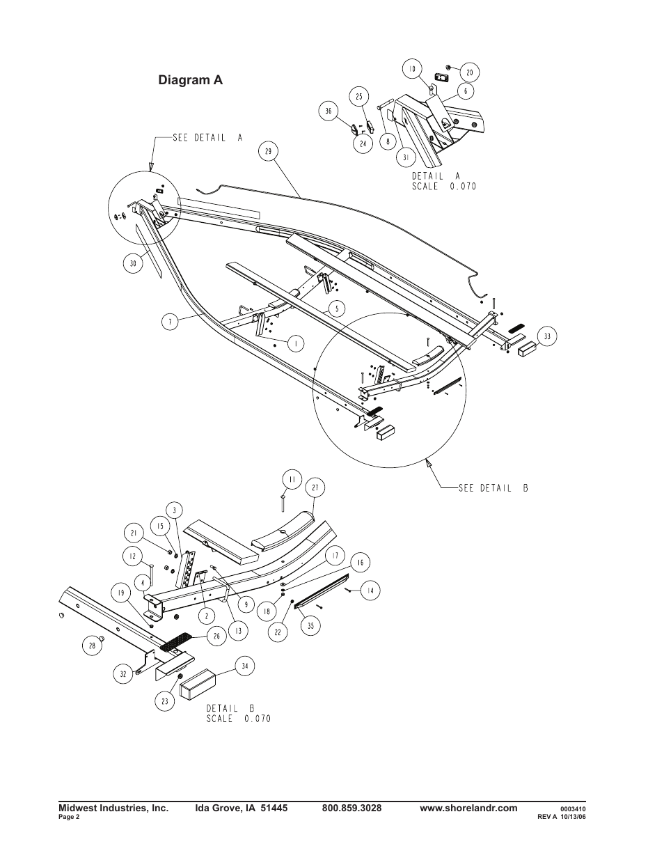 Diagram a | ShoreLand'r SLV2313BSW V.1 User Manual | Page 2 / 12