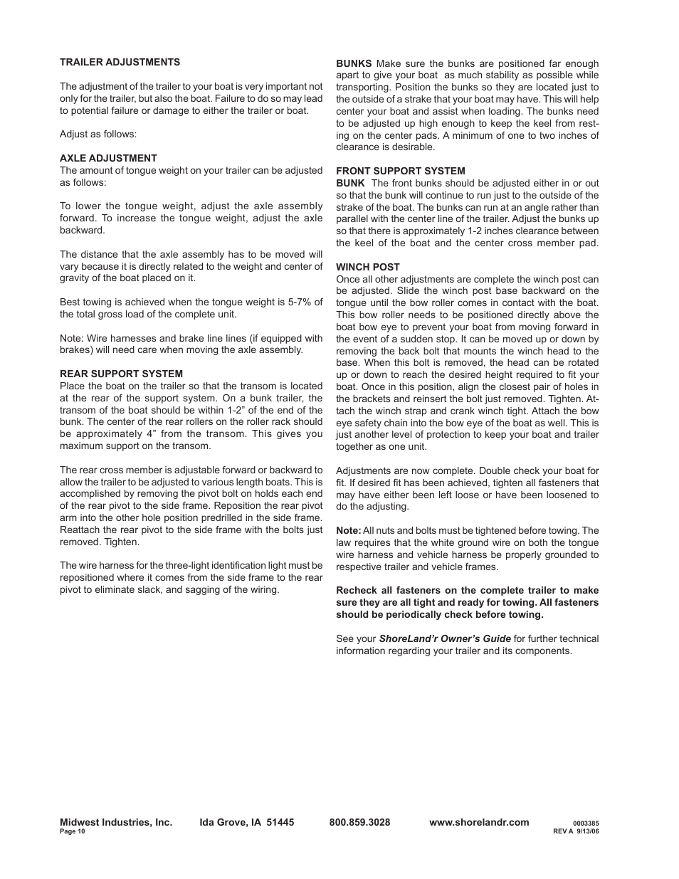 ShoreLand'r SLV2313L V.1 User Manual | Page 10 / 10