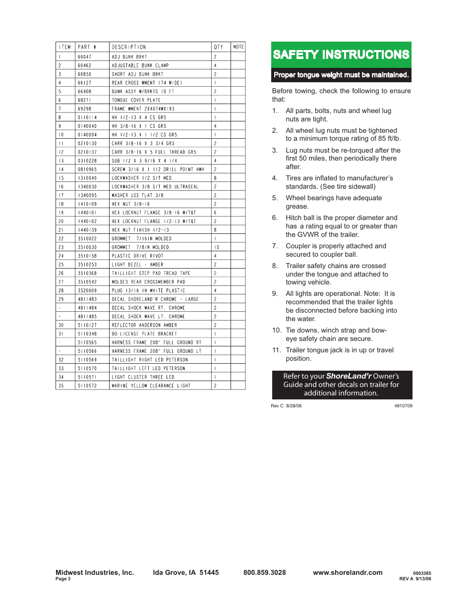Safety instructions | ShoreLand'r SLV2313L V.1 User Manual | Page 3 / 10