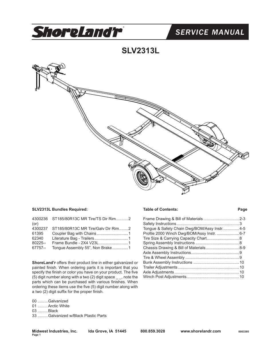 ShoreLand'r SLV2313L V.2 User Manual | 10 pages