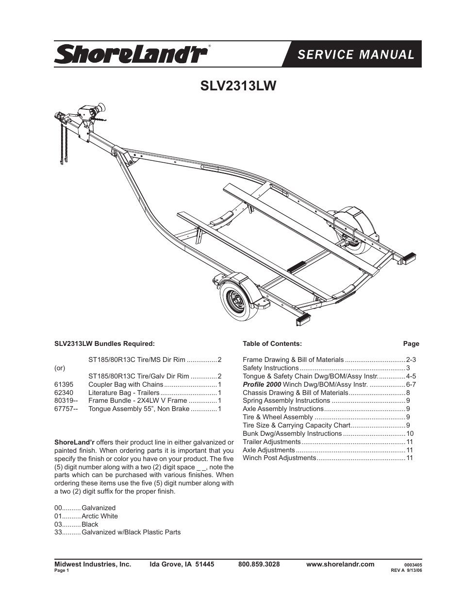 ShoreLand'r SLV2313LW V.2 User Manual | 12 pages