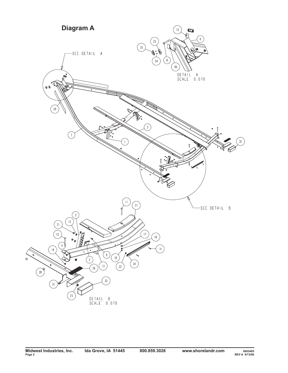 Diagram a | ShoreLand'r SLV2313LW V.2 User Manual | Page 2 / 12