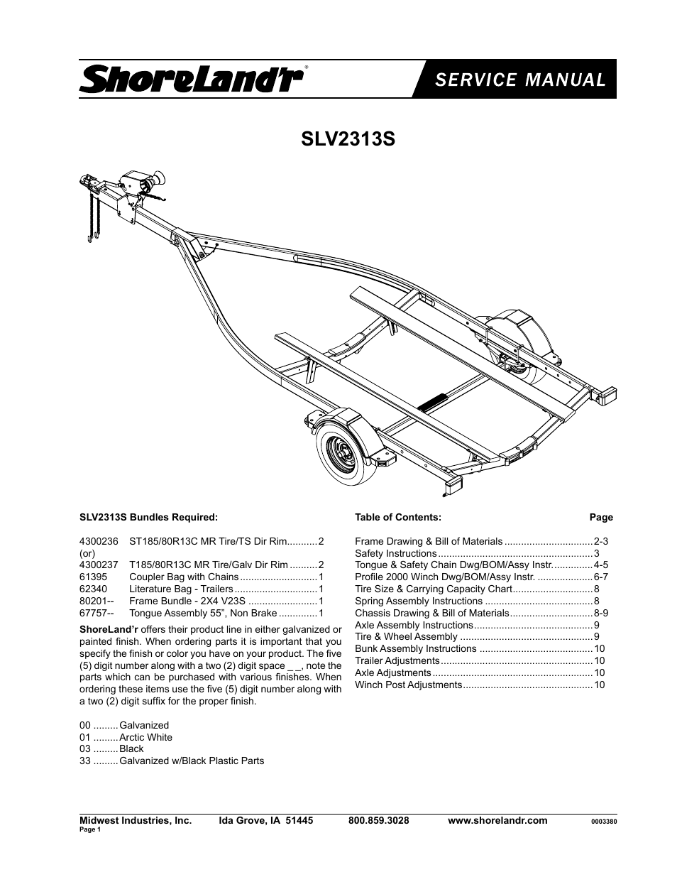 ShoreLand'r SLV2313S V.2 User Manual | 10 pages