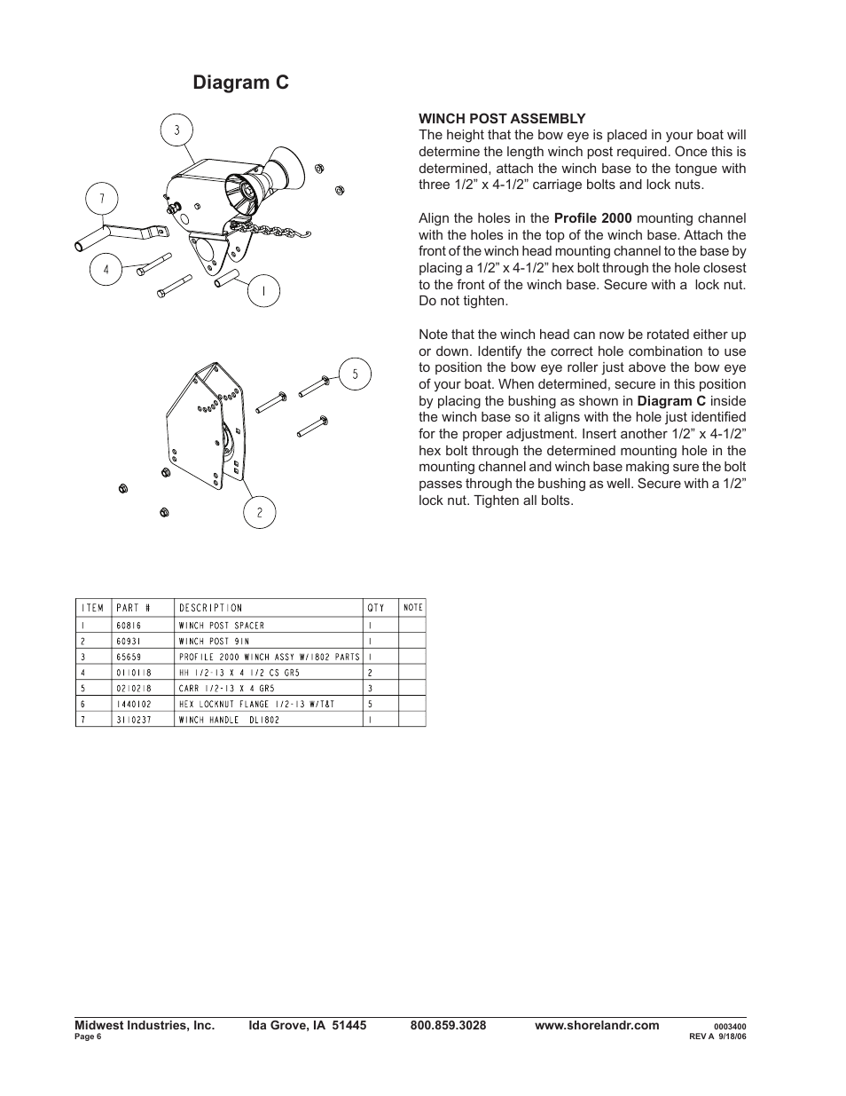 Diagram c | ShoreLand'r SLV2313SW User Manual | Page 6 / 12