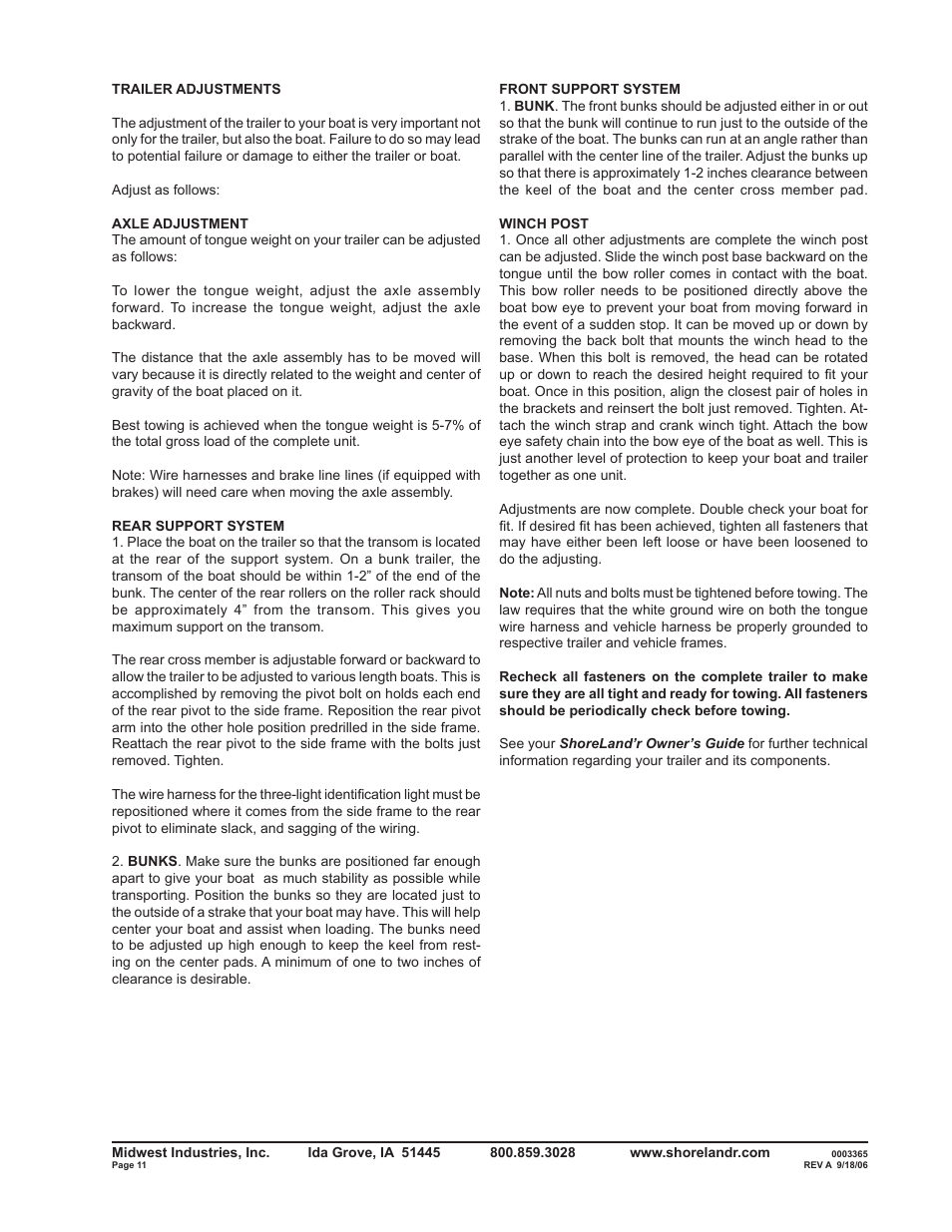 ShoreLand'r SLV2314L V.1 User Manual | Page 11 / 12