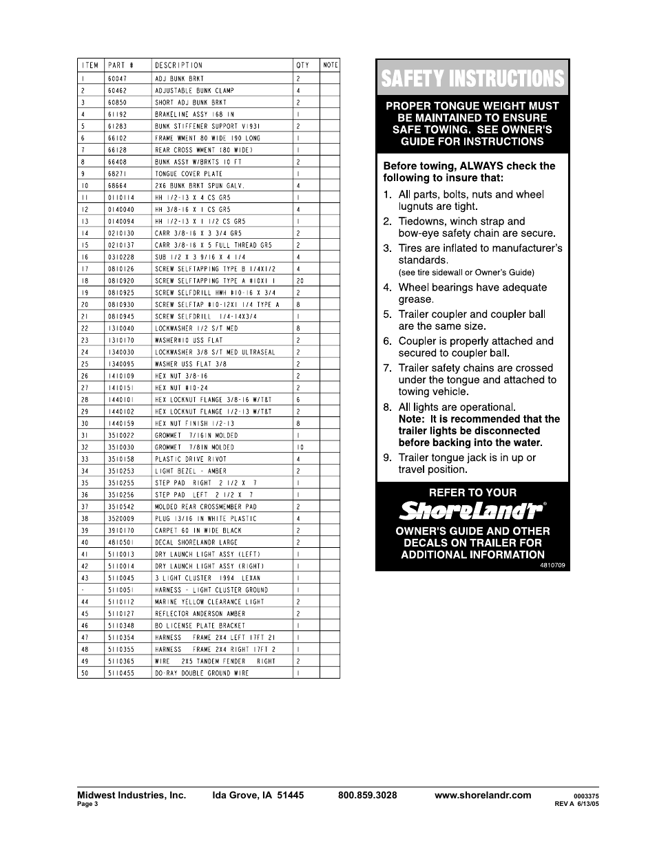 ShoreLand'r SLV2314LW V.1 User Manual | Page 3 / 10