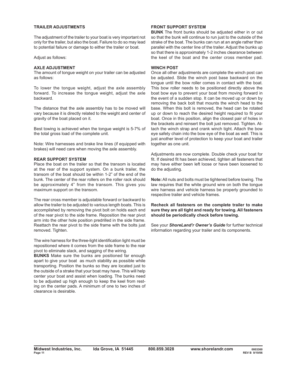 ShoreLand'r SLV2314S V.1 User Manual | Page 11 / 12