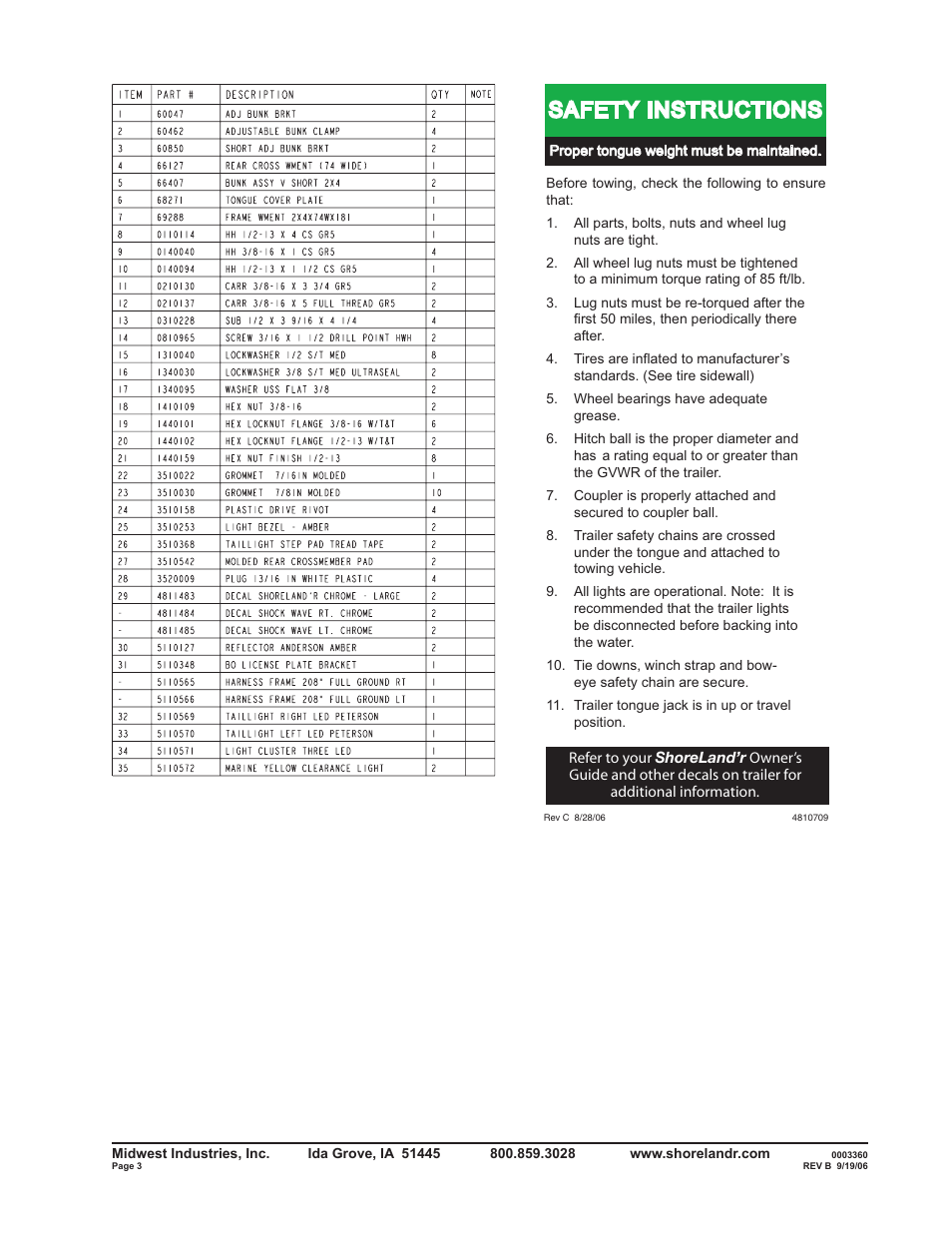 Safety instructions | ShoreLand'r SLV2314S V.1 User Manual | Page 3 / 12