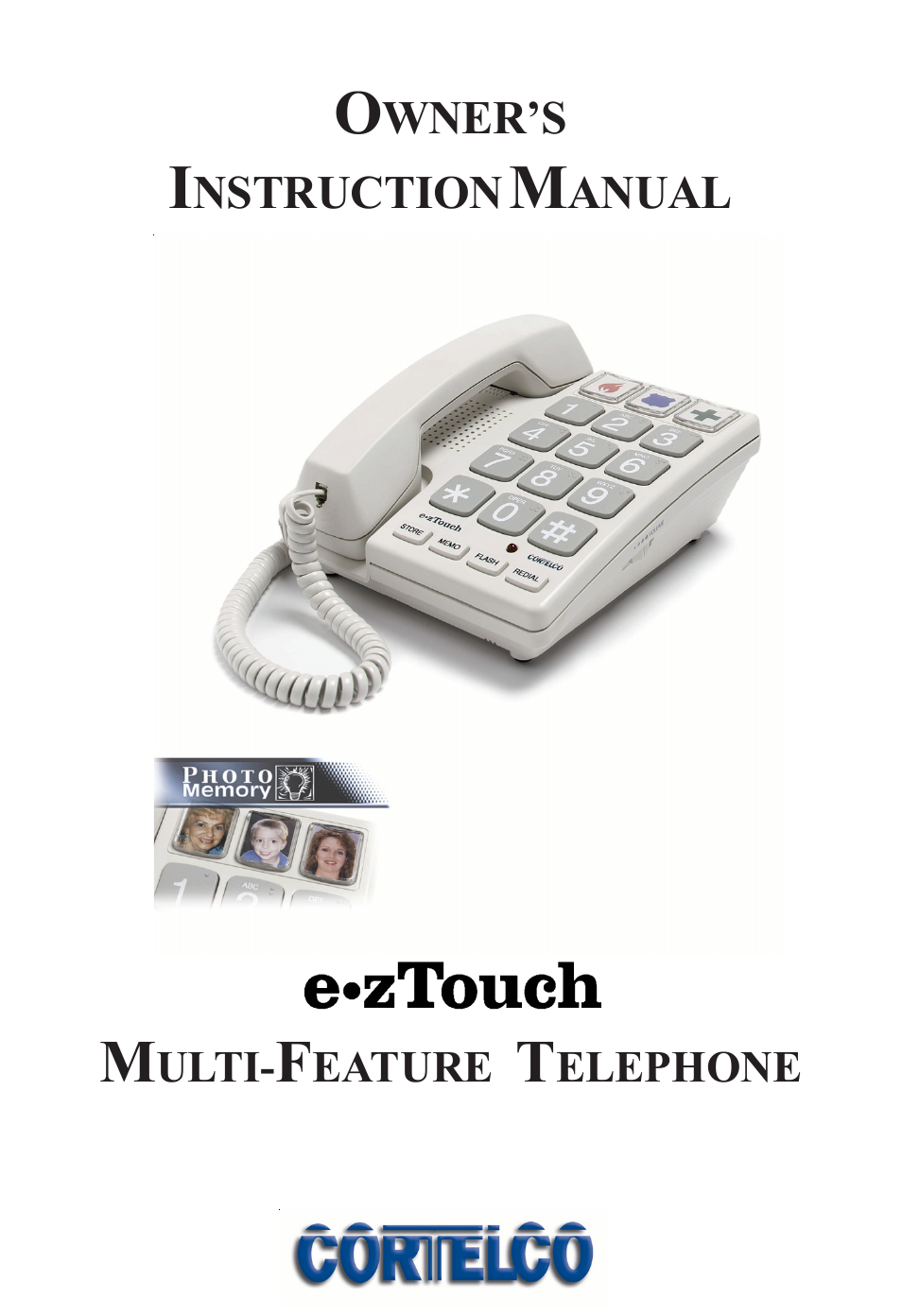 Cortelco ez TOUCH User Manual | 15 pages