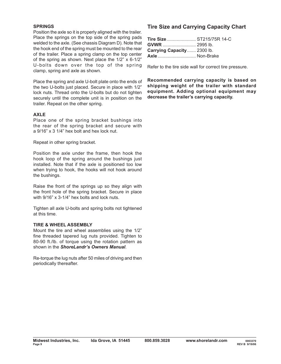 ShoreLand'r SLV2314SW V.2 User Manual | Page 9 / 12