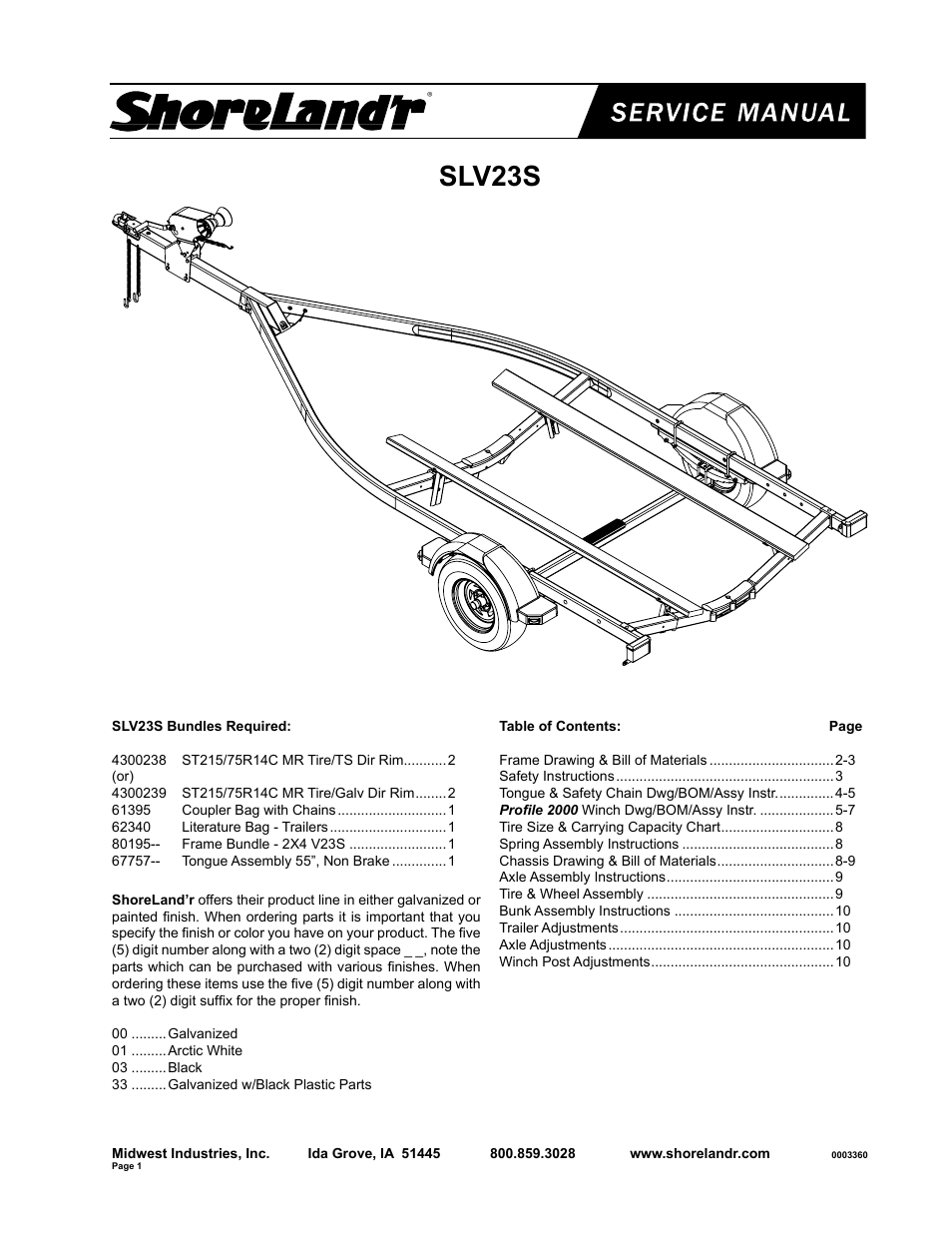 ShoreLand'r SLV23S User Manual | 10 pages