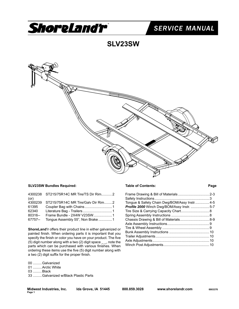 ShoreLand'r SLV23SW User Manual | 10 pages