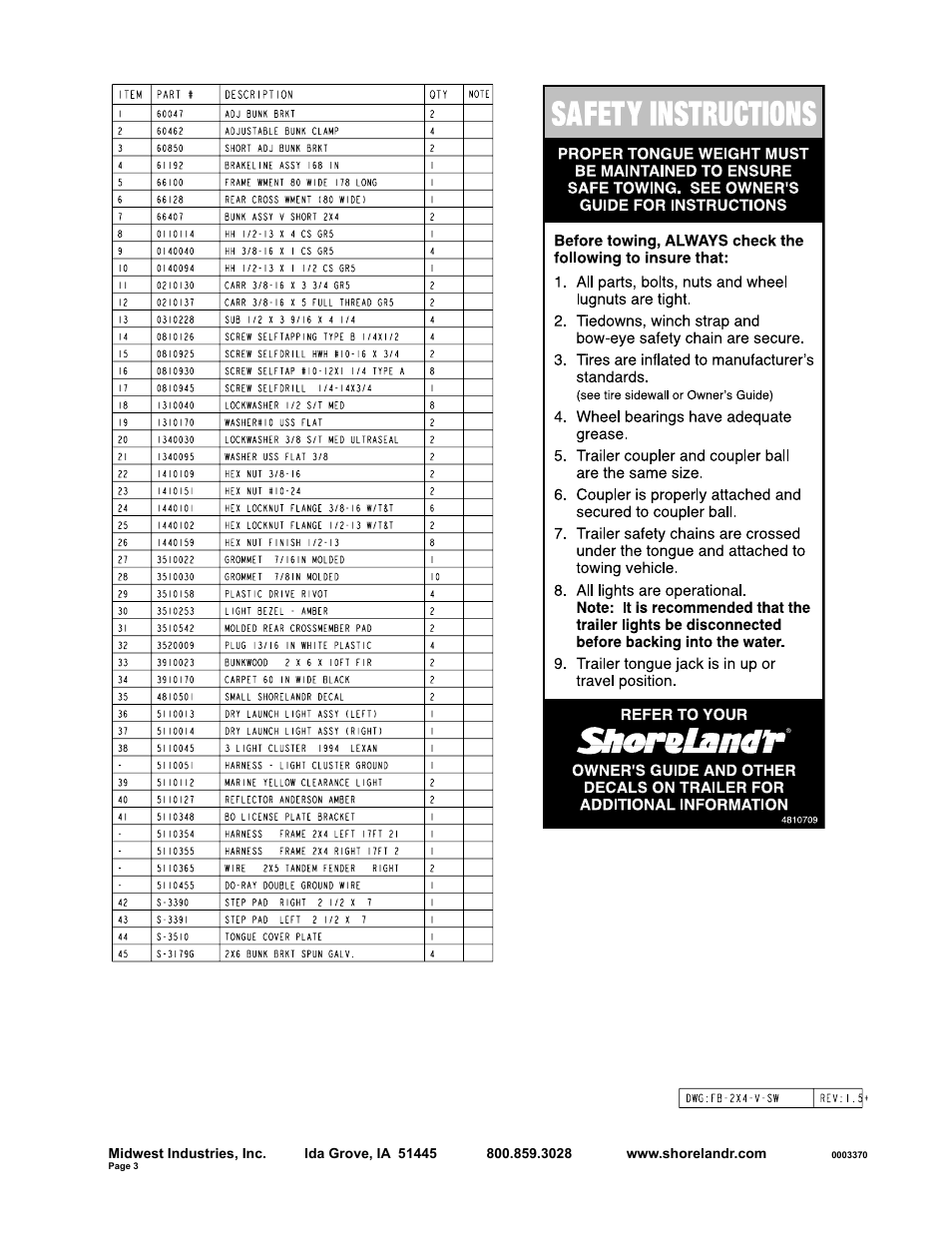 ShoreLand'r SLV23SW User Manual | Page 3 / 10
