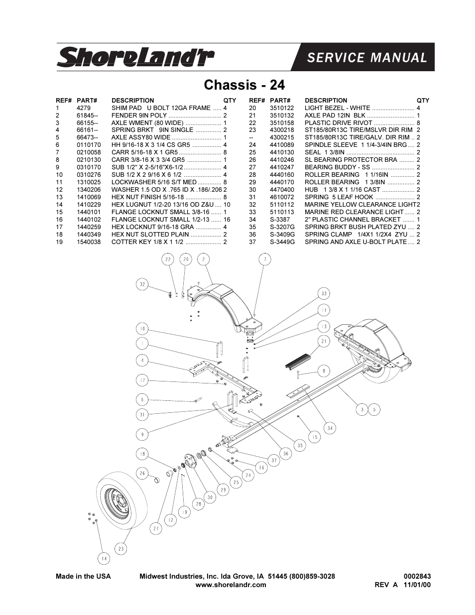 Chassis - 24 | ShoreLand'r SLV24SW User Manual | Page 5 / 8