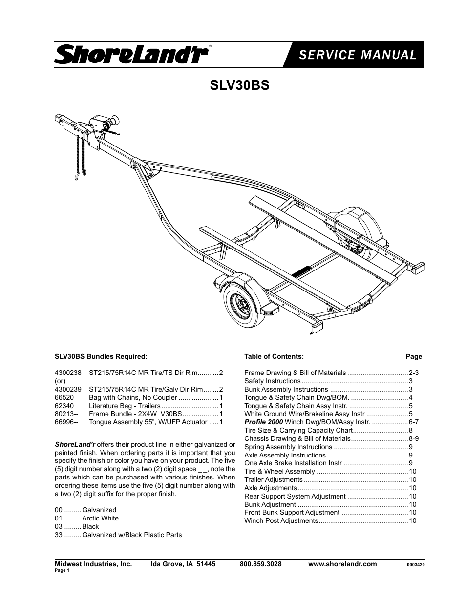 ShoreLand'r SLV30BS V.1 User Manual | 10 pages