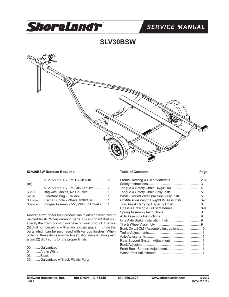 ShoreLand'r SLV30BSW V.1 User Manual | 12 pages