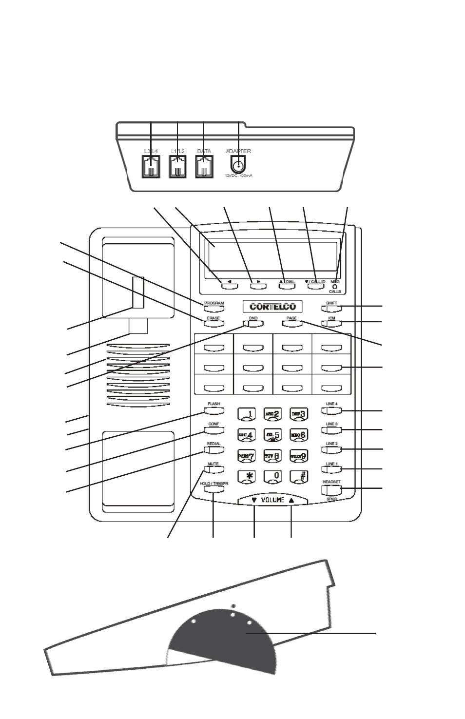 Introduction, Button descriptions and functions | Cortelco 1 4-Line Multi-User User Manual | Page 4 / 30