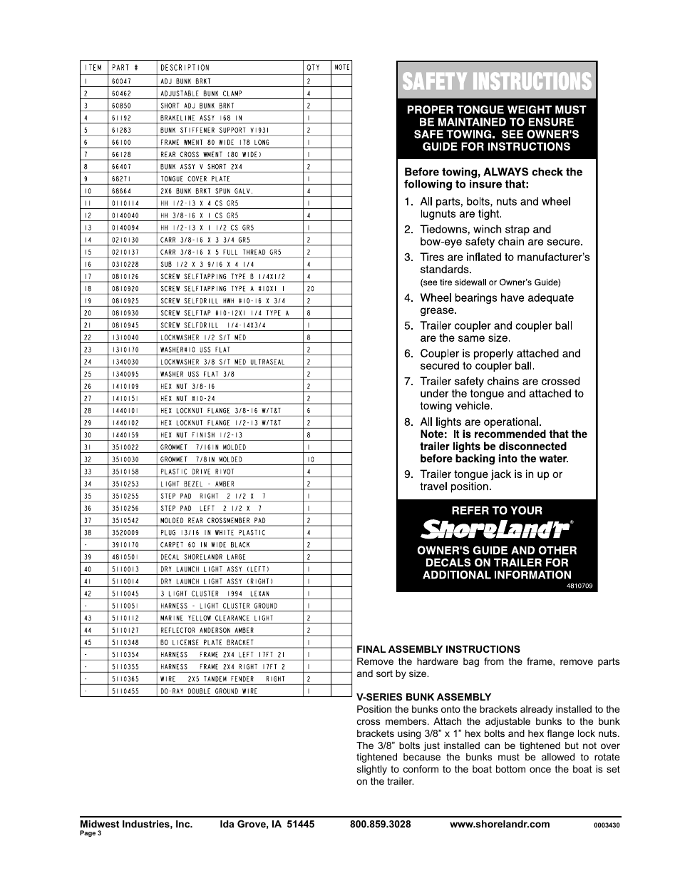 ShoreLand'r SLV30BSW V.2 User Manual | Page 3 / 10
