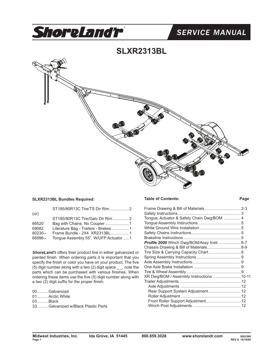 ShoreLand'r SLXR2313BL V.1 User Manual | 12 pages