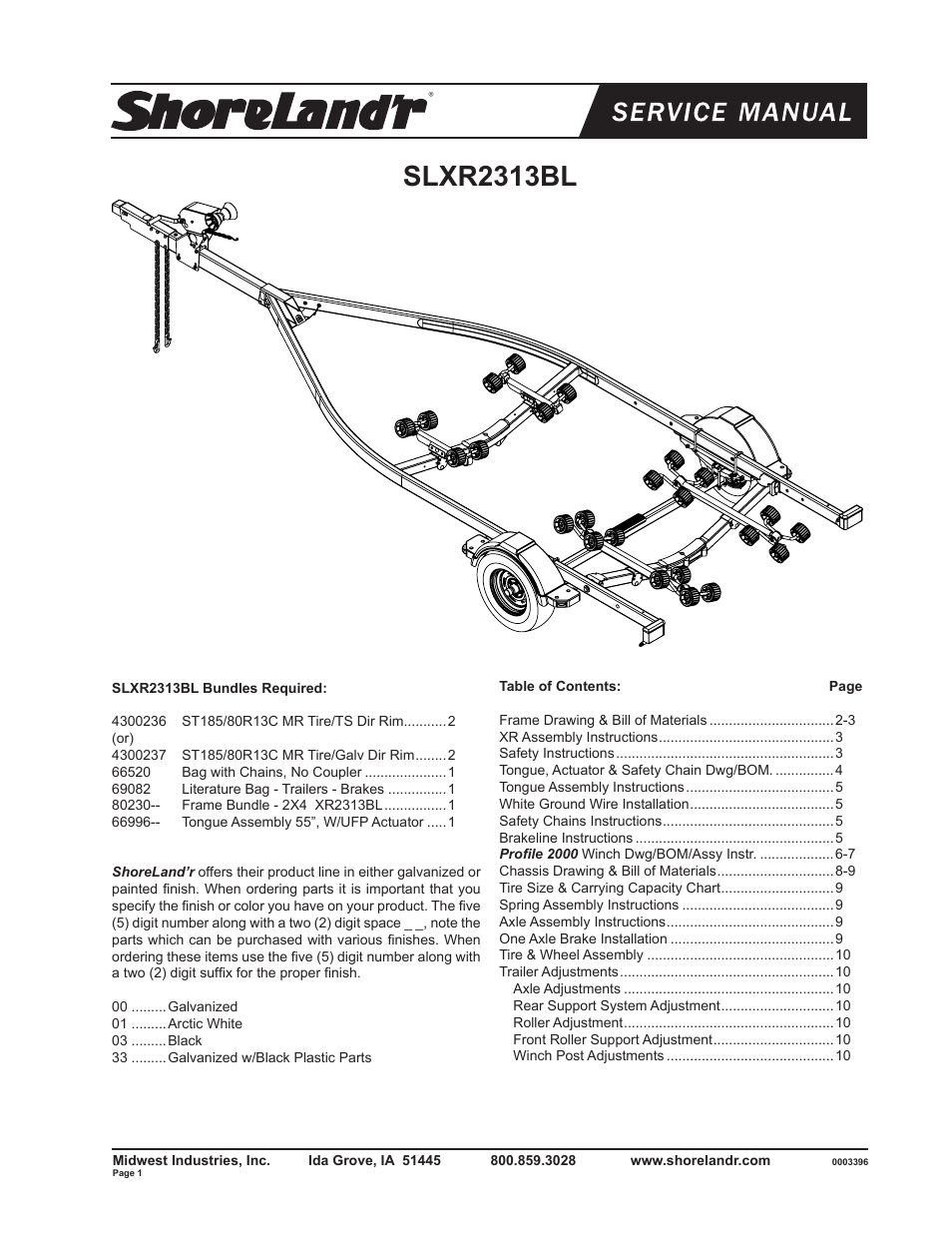 ShoreLand'r SLXR2313BL V.2 User Manual | 10 pages
