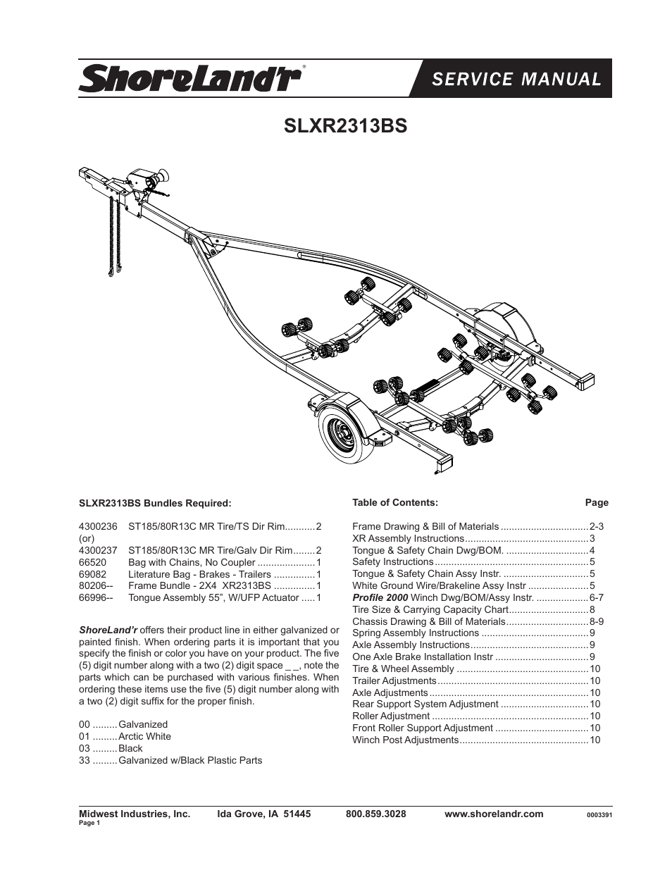 ShoreLand'r SLXR2313BS V.2 User Manual | 10 pages