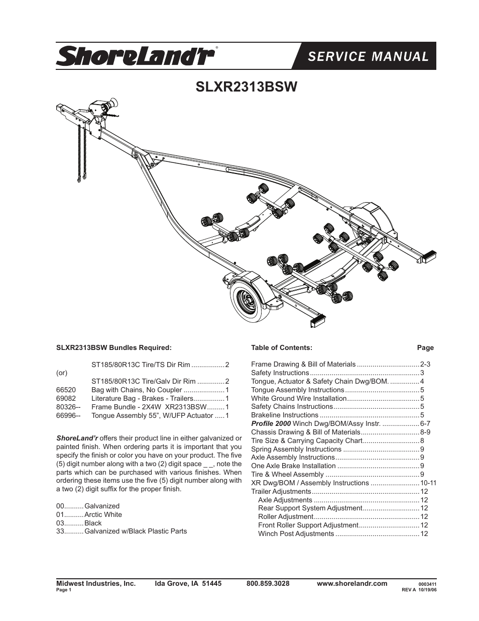 ShoreLand'r SLXR2313BSW V.1 User Manual | 12 pages