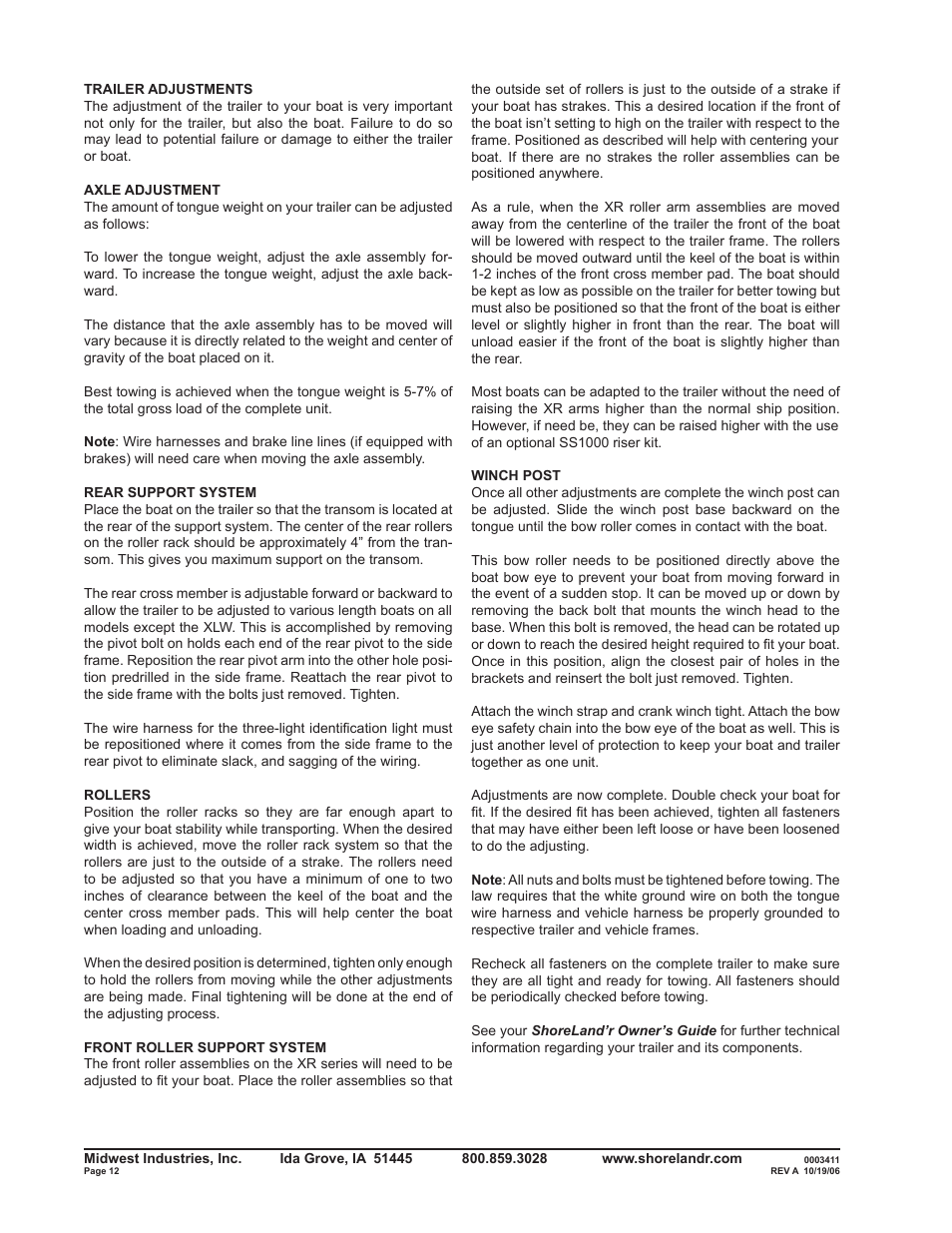 ShoreLand'r SLXR2313BSW V.1 User Manual | Page 12 / 12
