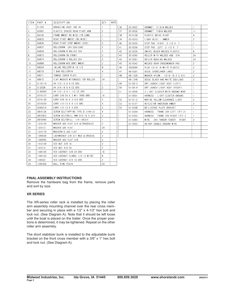 ShoreLand'r SLXR2313BSW V.2 User Manual | Page 3 / 10