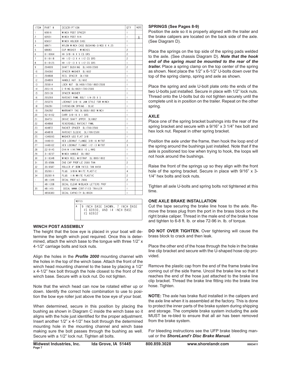 ShoreLand'r SLXR2313BSW V.2 User Manual | Page 7 / 10