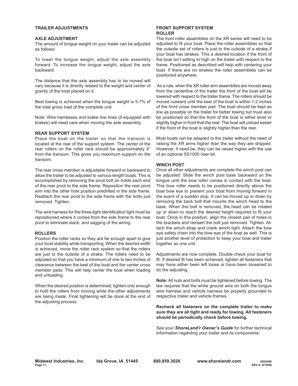ShoreLand'r SLXR2313L V.1 User Manual | Page 11 / 12