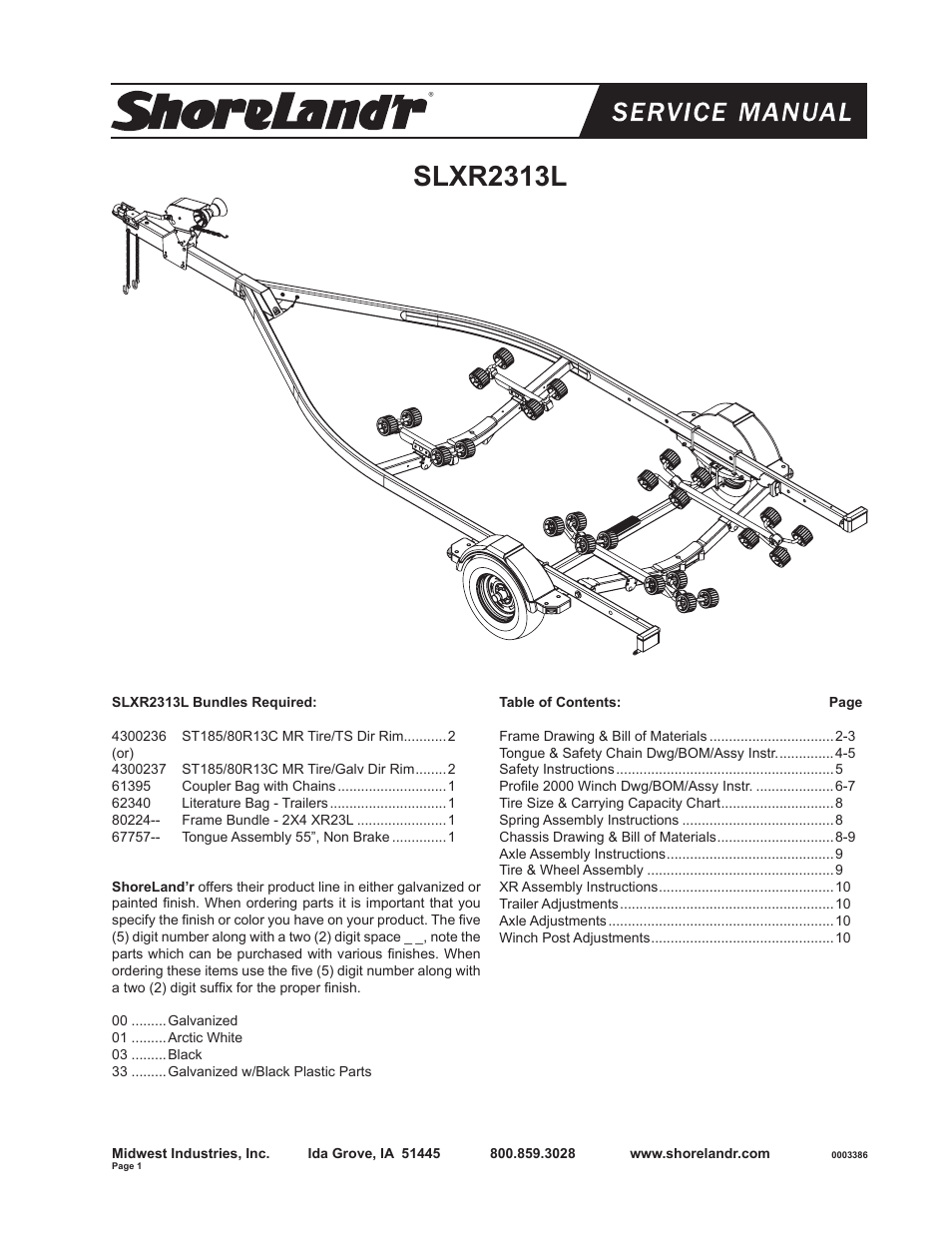 ShoreLand'r SLXR2313L V.2 User Manual | 10 pages