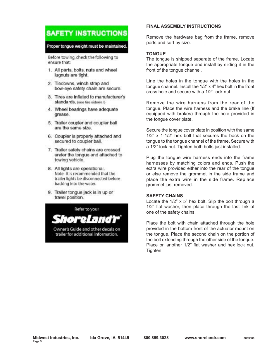 ShoreLand'r SLXR2313L V.2 User Manual | Page 5 / 10