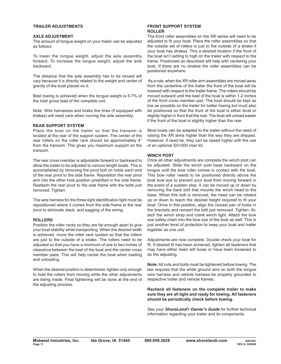 ShoreLand'r SLXR2313S V.1 User Manual | Page 11 / 12