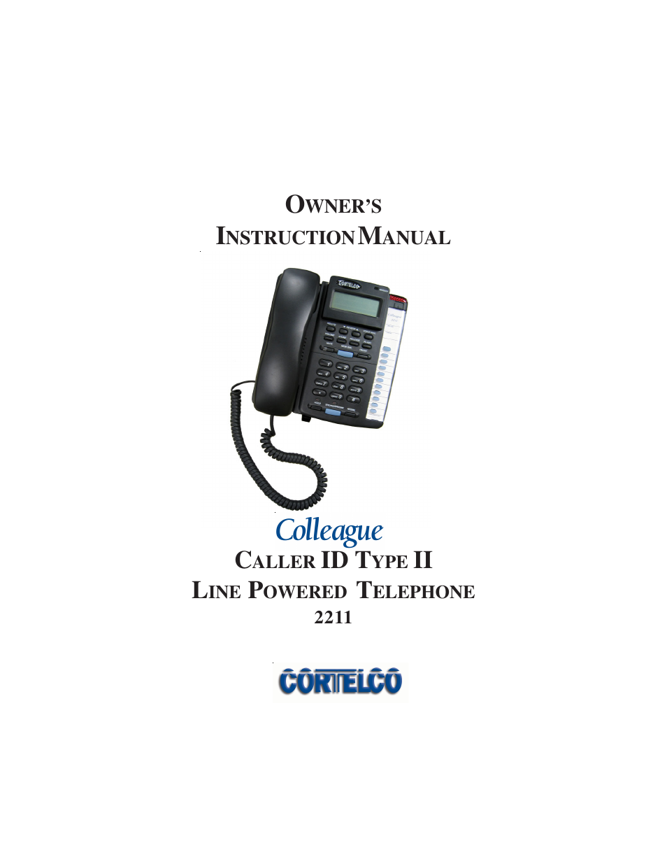 Cortelco Colleague 2211 User Manual | 22 pages