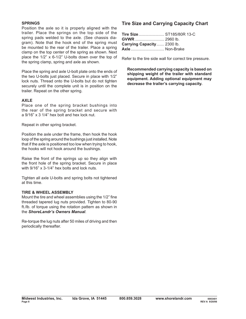ShoreLand'r SLXR2313SW V.2 User Manual | Page 8 / 12