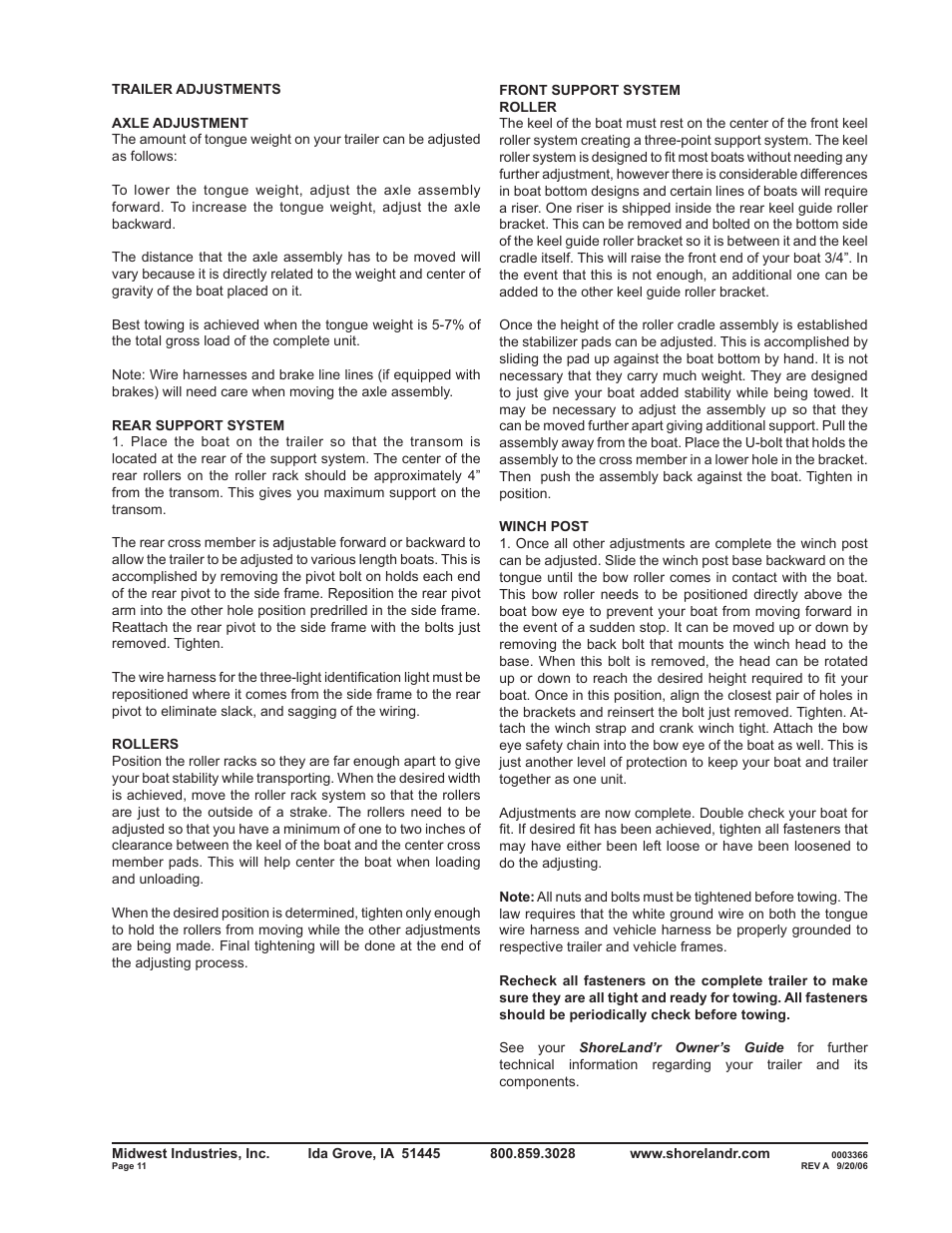ShoreLand'r SLXR2314L V.1 User Manual | Page 11 / 12